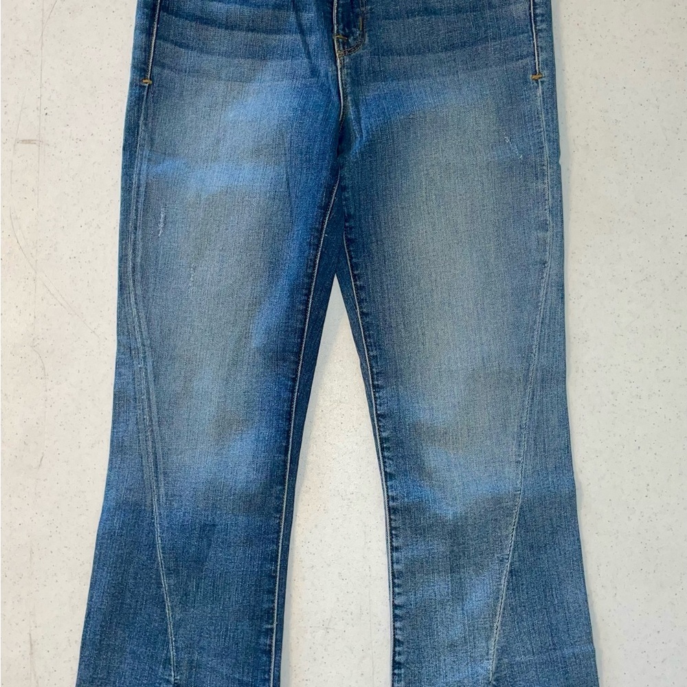 Sanctuary Jeans Connector Kick Split Flare Crop Women's size 26 NWOT